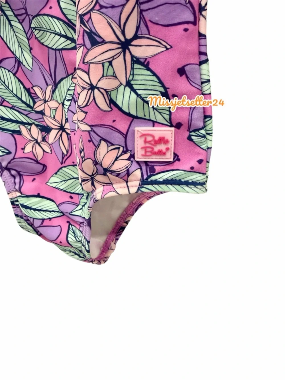 Ruffle Butts Violet Valley Ruffle One Piece Swimsuit 18-24 months EUC Floral